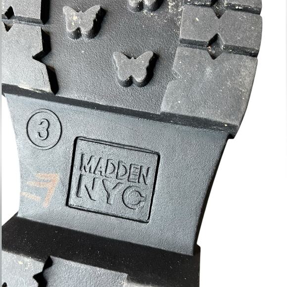 STEVE MADDEN NYC Mirror Metallic Rockk Ankle Boot Lug Sole Big Kids Size 3 - Picture 6 of 8